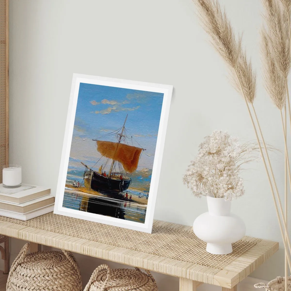 Poster in white frmae - Water, Earth, Air - 30x40 cm