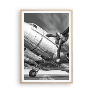 Poster in light oak frame - Always Ready to Fly - 70x100 cm