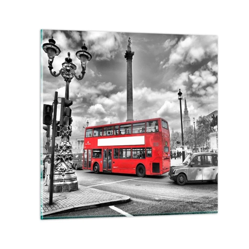 Glass picture - Real Bloodstream of a City - 30x30 cm