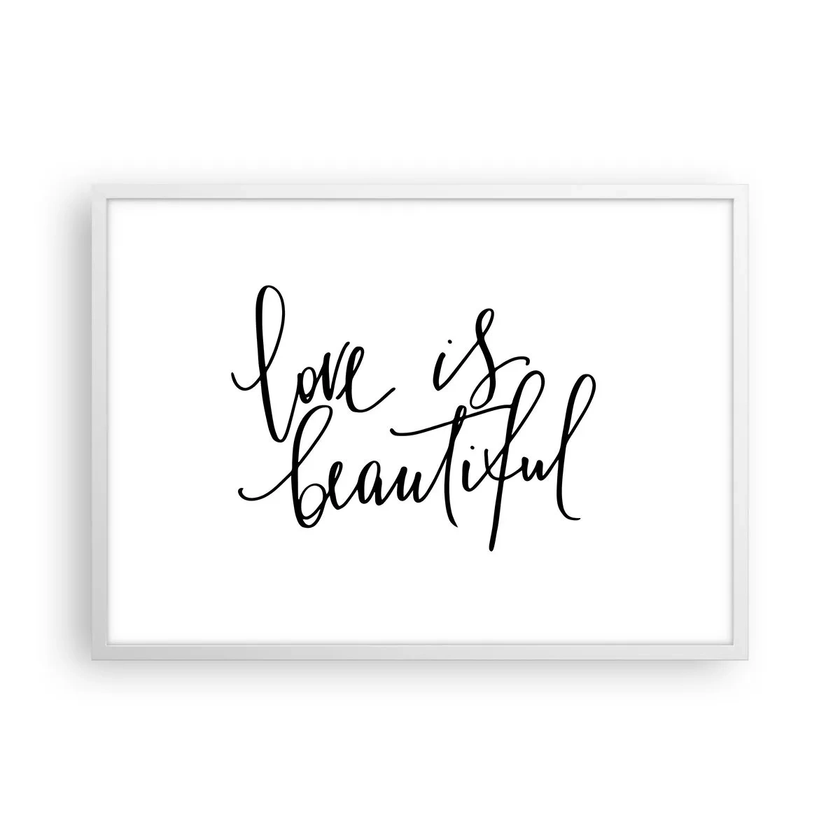 Poster in white frmae - Read and Repeat - 70x50 cm