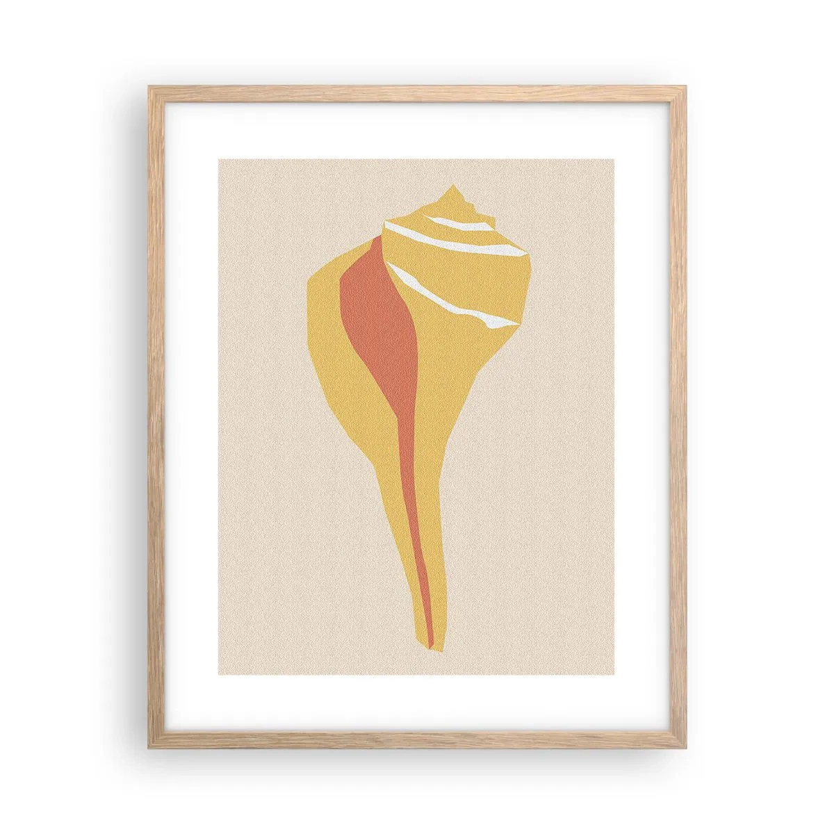 Poster in light oak frame - Organic Abstract - Rise - 40x50 cm