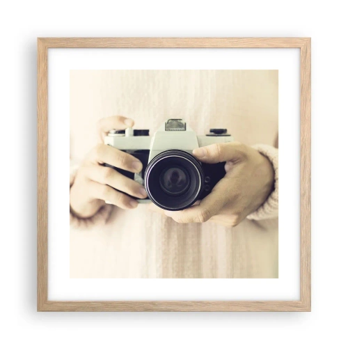 Poster in light oak frame - To Know More… - 40x40 cm