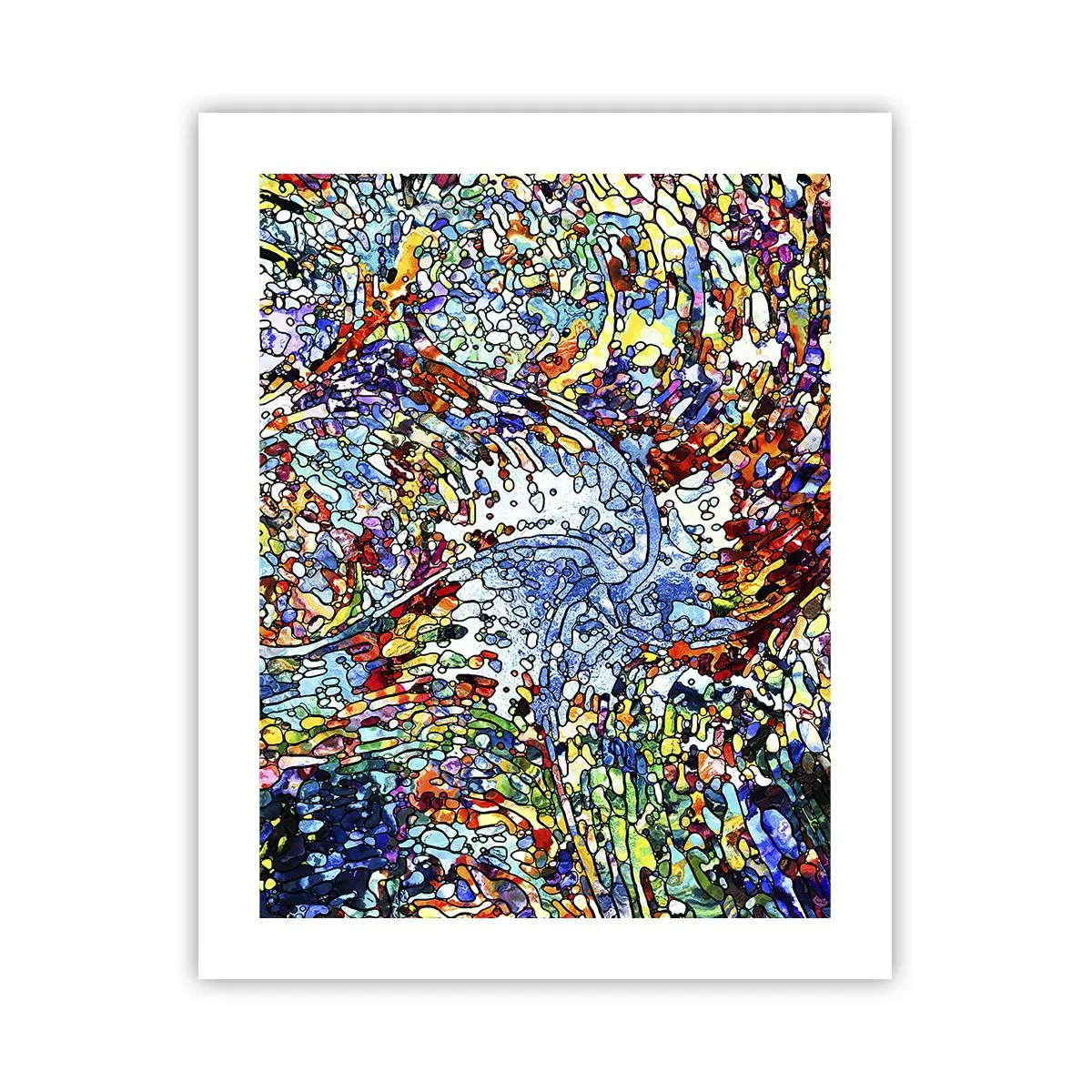 Poster - Stained Glass with Drops - 40x50 cm