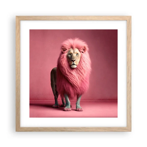 Poster in light oak frame - And You're Not Scared Anymore - 40x40 cm