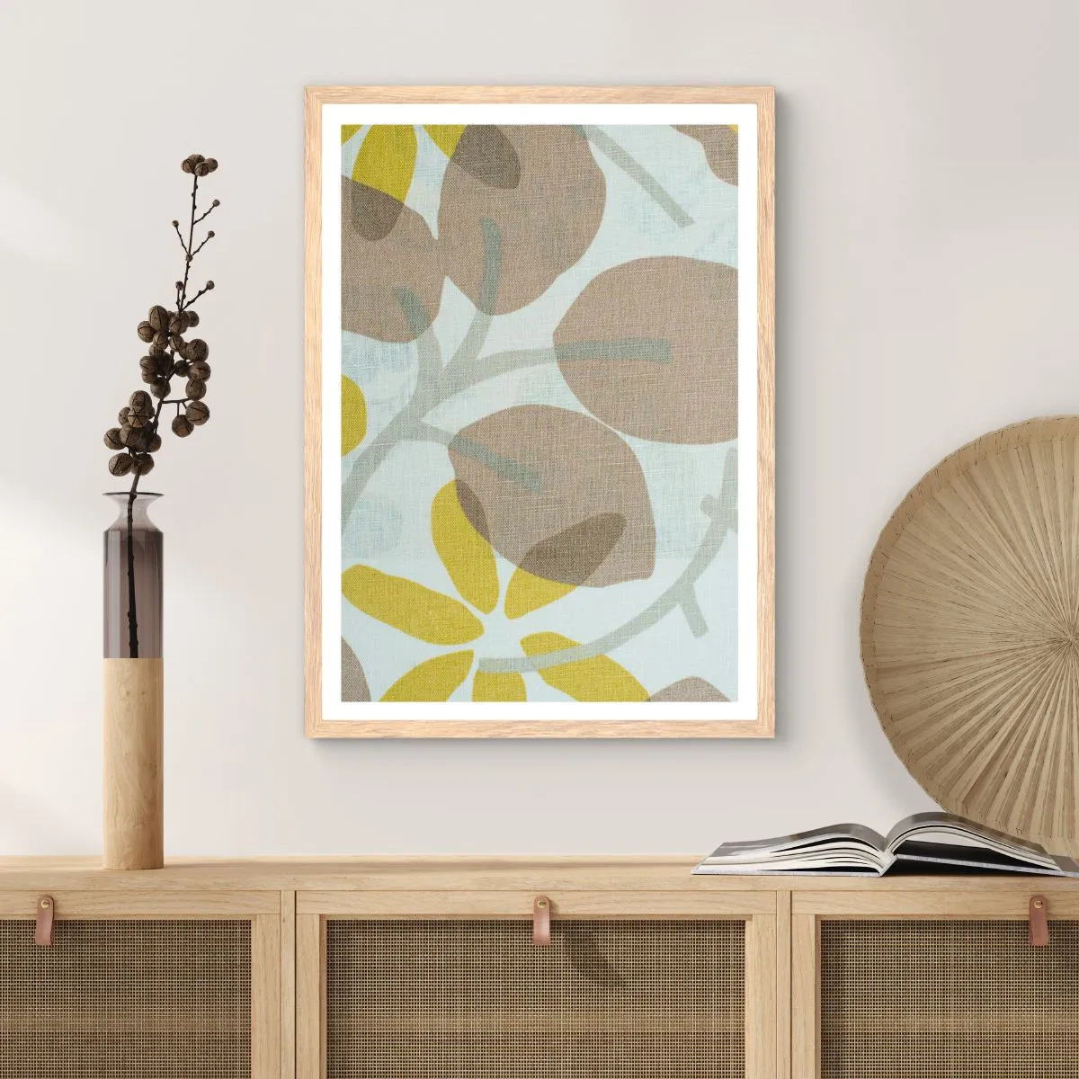 Poster in light oak frame - Composition in Full Sunlight - 40x50 cm