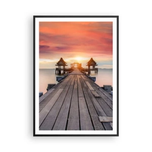 Poster in black frame - Sunset on the East - 70x100 cm