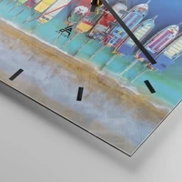 Clock face with lines