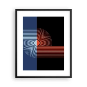 Poster in black frame - In a Geometrical Embrace - 40x50 cm