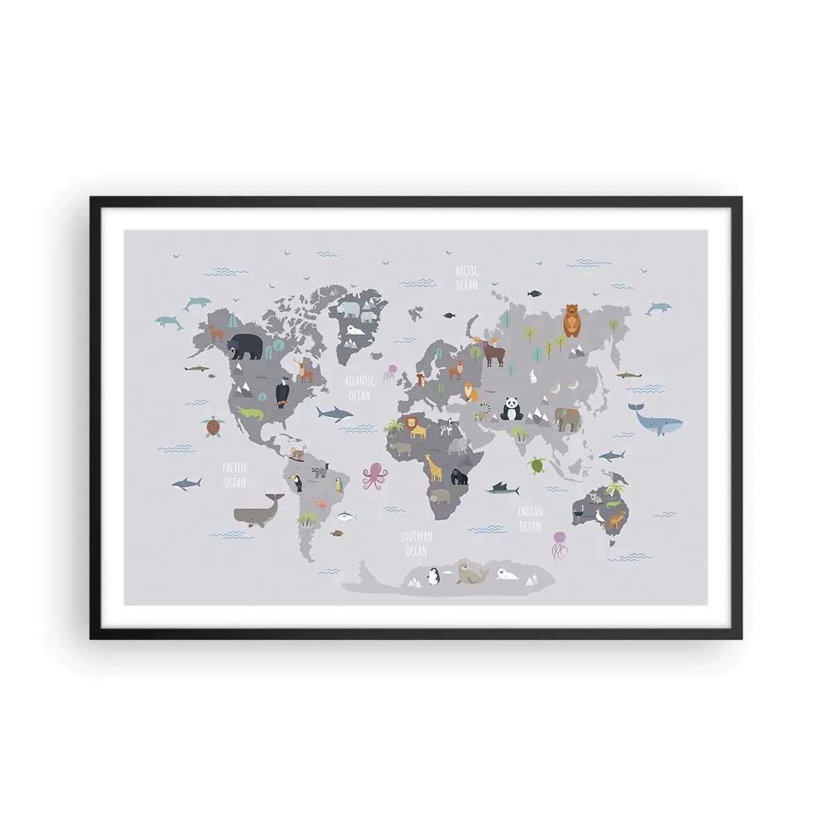 Poster in black frame - Tell Me Where You Are From - 91x61 cm