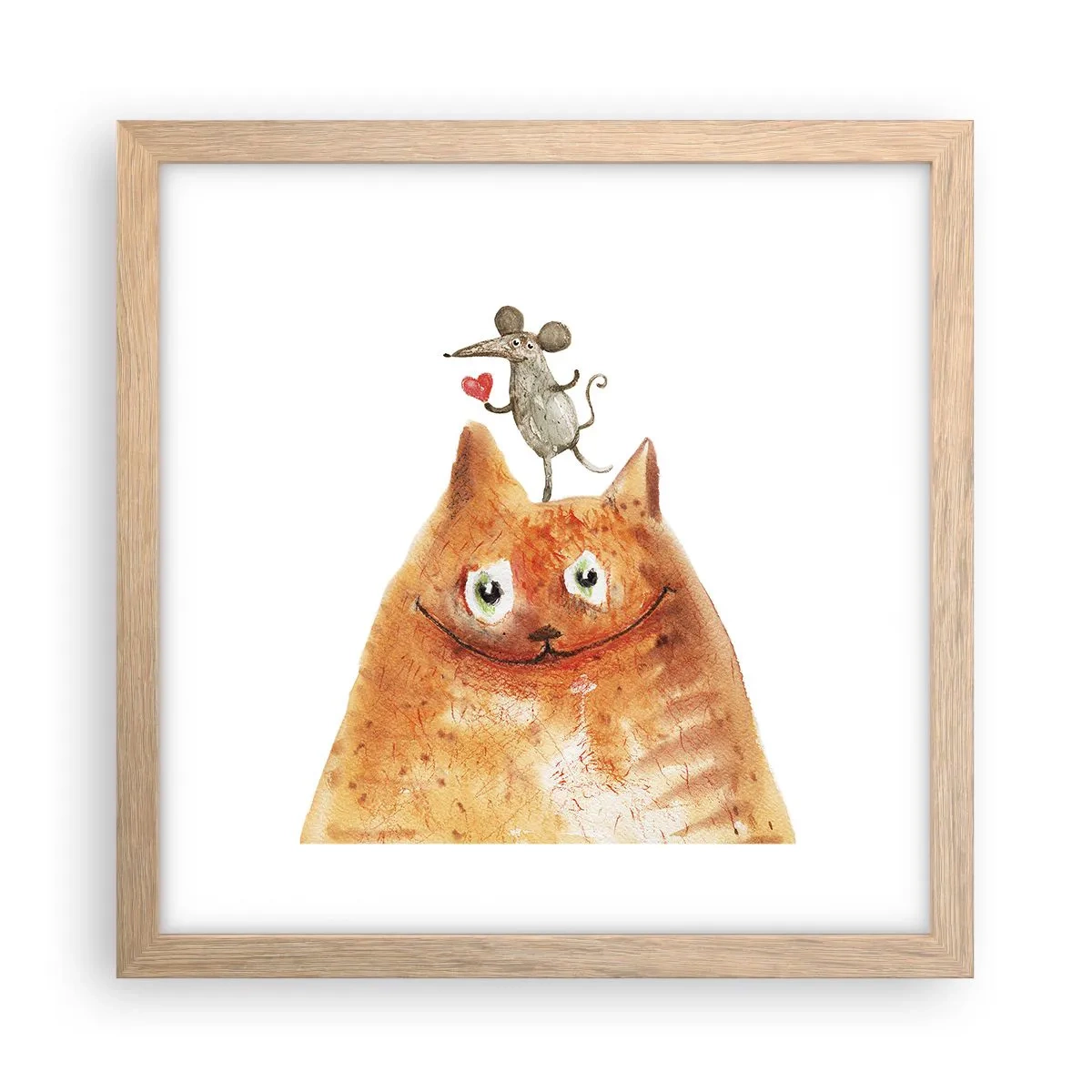 Poster in light oak frame - Love Paradoxes - 30x30 cm