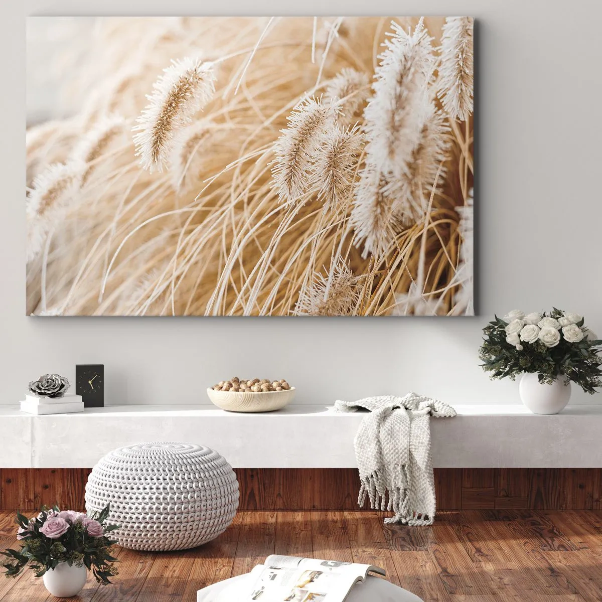 Canvas picture - Golden Rustling of Grass - 120x80 cm