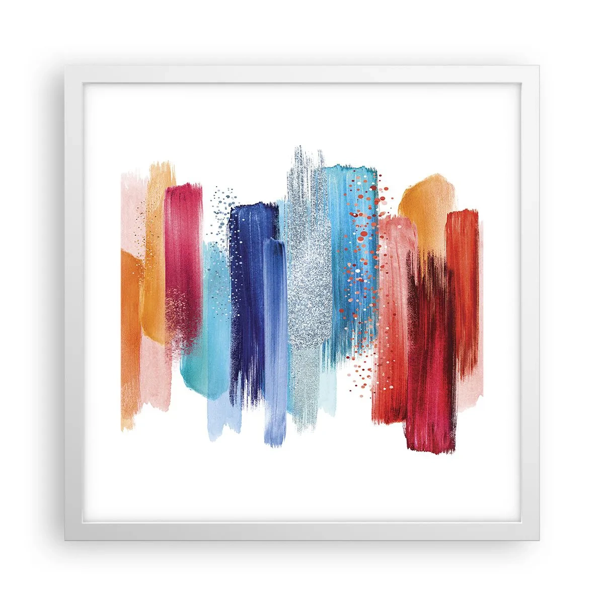 Poster in white frmae - Up and Down - 40x40 cm