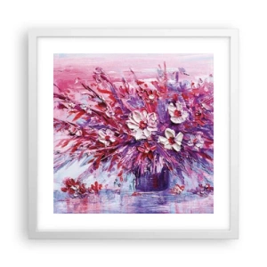 Poster in white frmae - Innocence and Passion - 40x40 cm