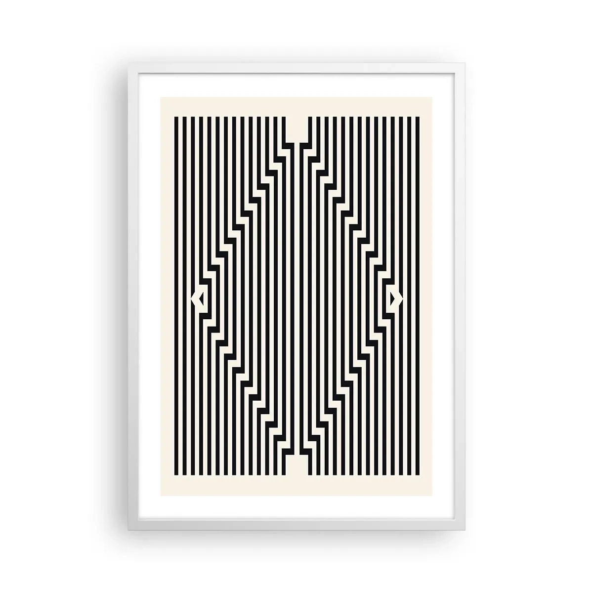 Poster in white frmae - Geometrical Illusion - 50x70 cm