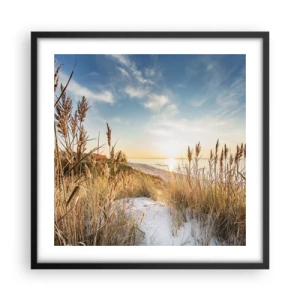 Poster in black frame - Northern Beach - 50x50 cm