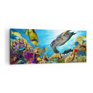 Canvas picture - Coral Promenade - 100x40 cm