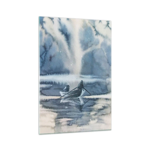 Glass picture - Fishermen in Their Paradise - 70x100 cm