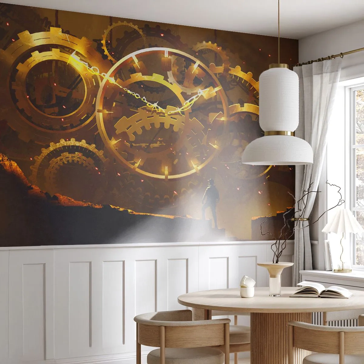 Self-Adhesive Photo Wallpaper Deluxe Sticker - At the Beginning of Time - Abstraction, Piece, Graphics - 250x175 cm