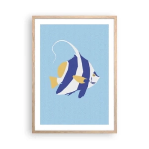 Poster in light oak frame - Miss of Tropical Waters - 50x70 cm