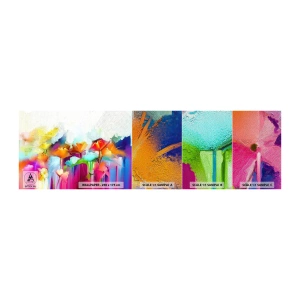 Photo Wallpaper Sample Premium Sand - Rainbow Has Bloomed - Abstraction, Flowers, Piece - 100x30 cm