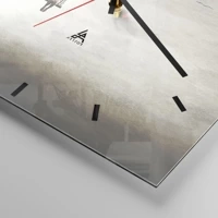 Clock face with lines