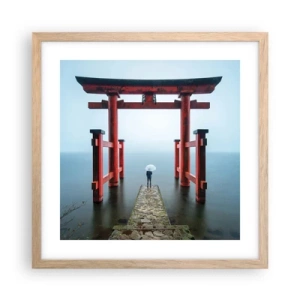 Poster in light oak frame - Japanese Musings - 40x40 cm