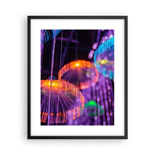 Poster in black frame - Light Fountain - 40x50 cm