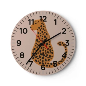 Wall clock - Clock on glass - Leopard Print Is Fashionable - 40x40 cm