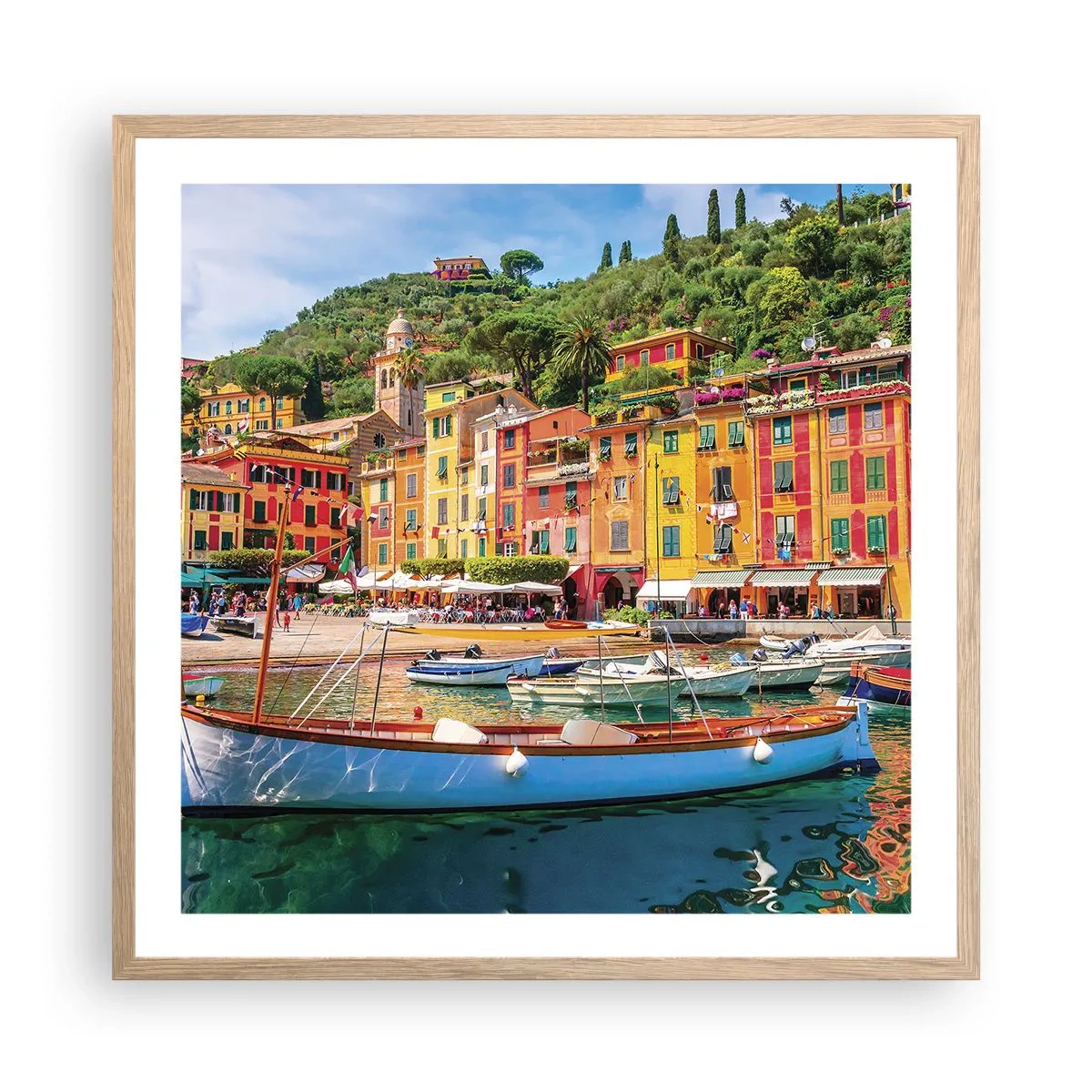 Poster in light oak frame - Italian Morning - 60x60 cm