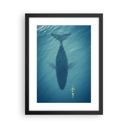 Poster in black frame - Meeting at the Ocean - 30x40 cm