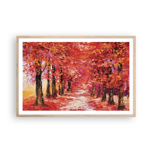 Poster in light oak frame - Autumnal Impression - 91x61 cm