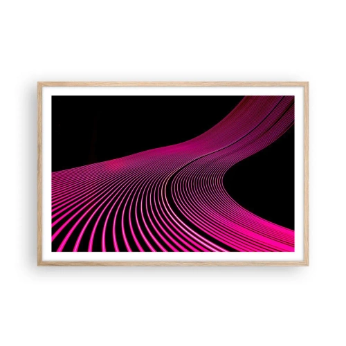 Poster in light oak frame - Alley of Light - 91x61 cm
