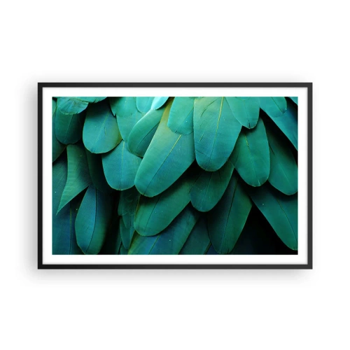Poster in black frame - Precision of Parrot Nature - 91x61 cm