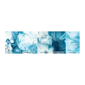 Photo Wallpaper Sample Self-Adhesive Deluxe Sticker - Concert of Blue - Abstraction, Piece, Modern Art - 100x30 cm