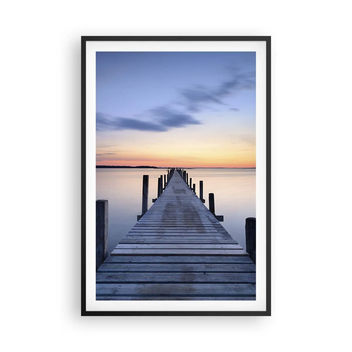 Poster in black frame - Calm of a Quiet Dusk - 61x91 cm
