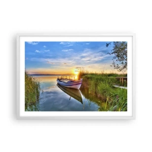 Poster in white frmae - Bay of Fulfilled Dreams - 70x50 cm