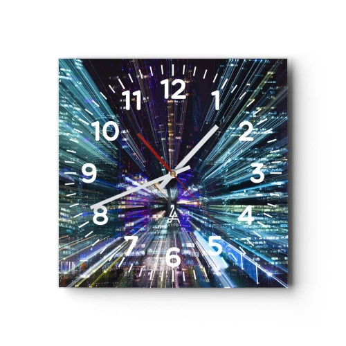 Wall clock - Clock on glass - Going to Outer Space - 40x40 cm