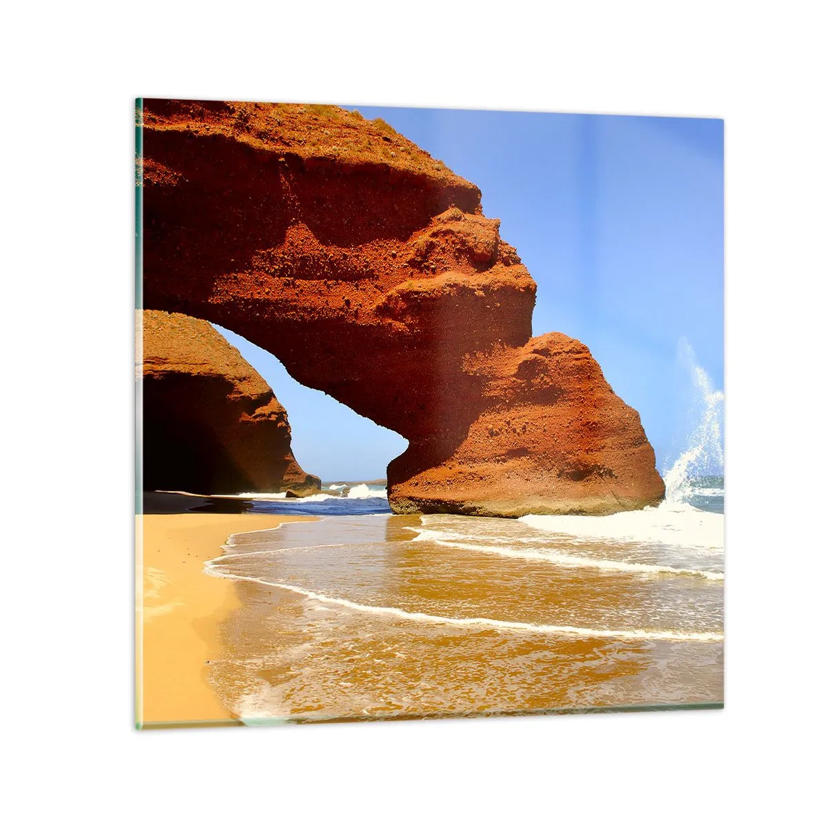Glass picture - Water and Wind through Thousands of Years - 60x60 cm