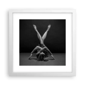 Poster in white frmae - Geometry of Nakedness - 30x30 cm