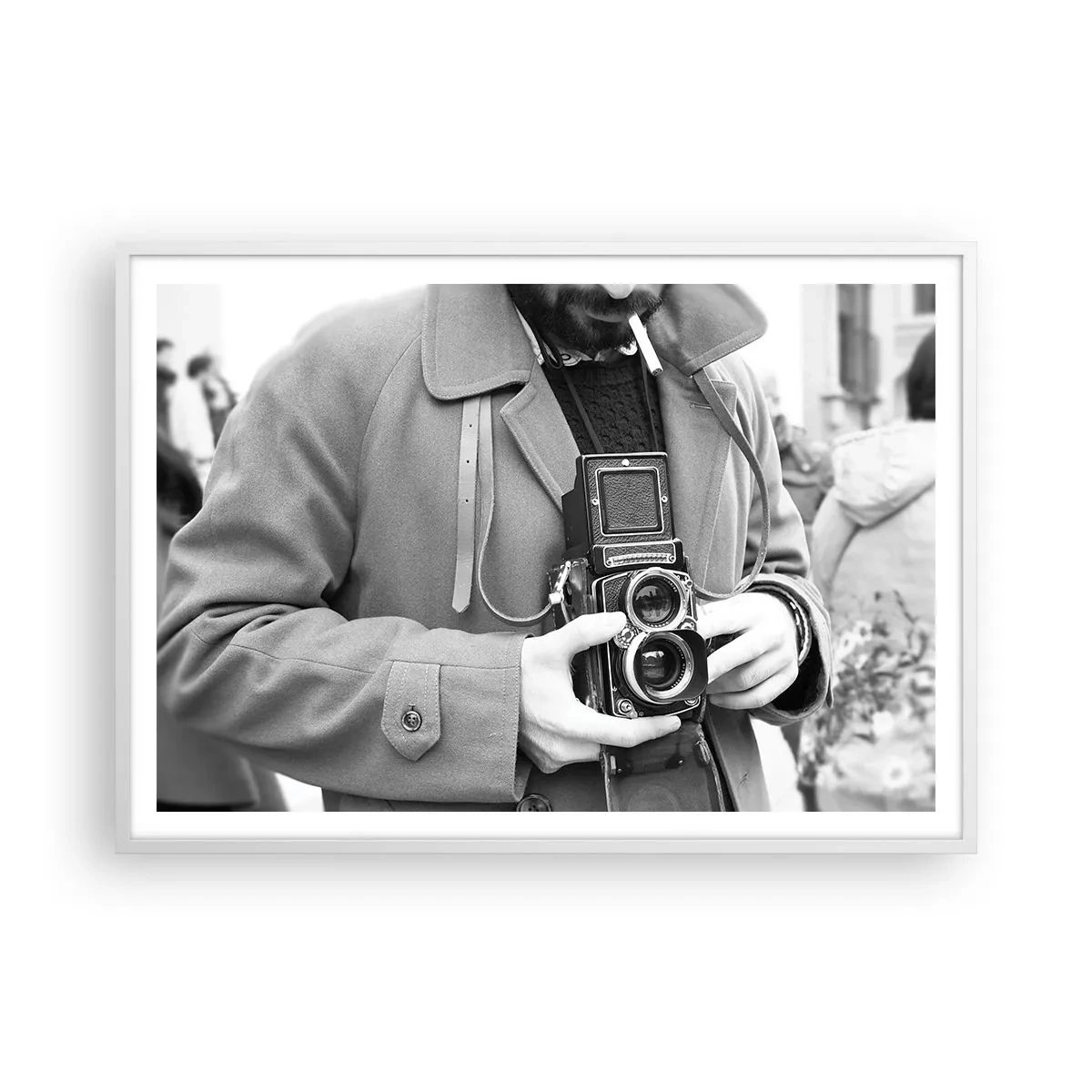 Poster in white frmae - In Retro Style - 100x70 cm