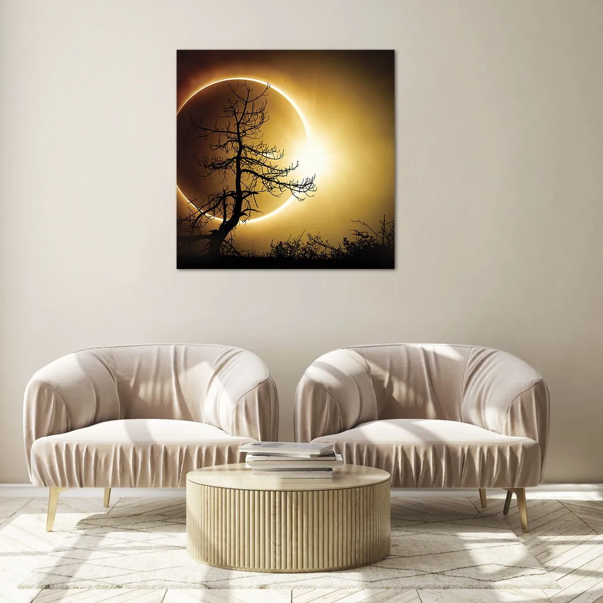 Glass picture - Total Eclipse - 50x50 cm