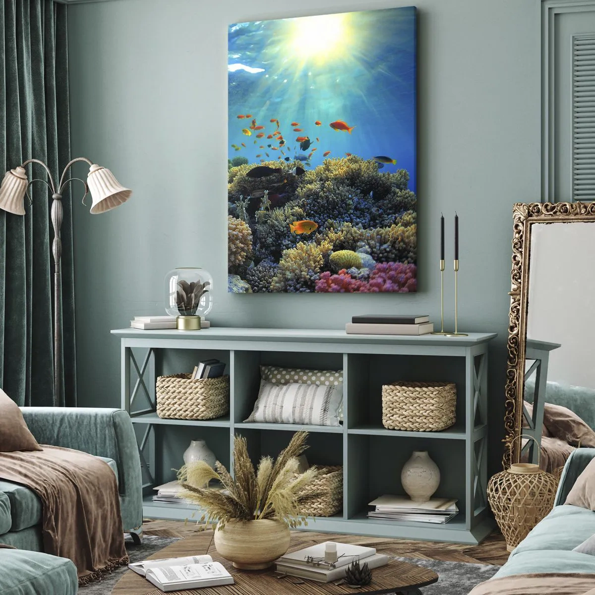 Canvas picture - Underwater Treasures - 65x120 cm