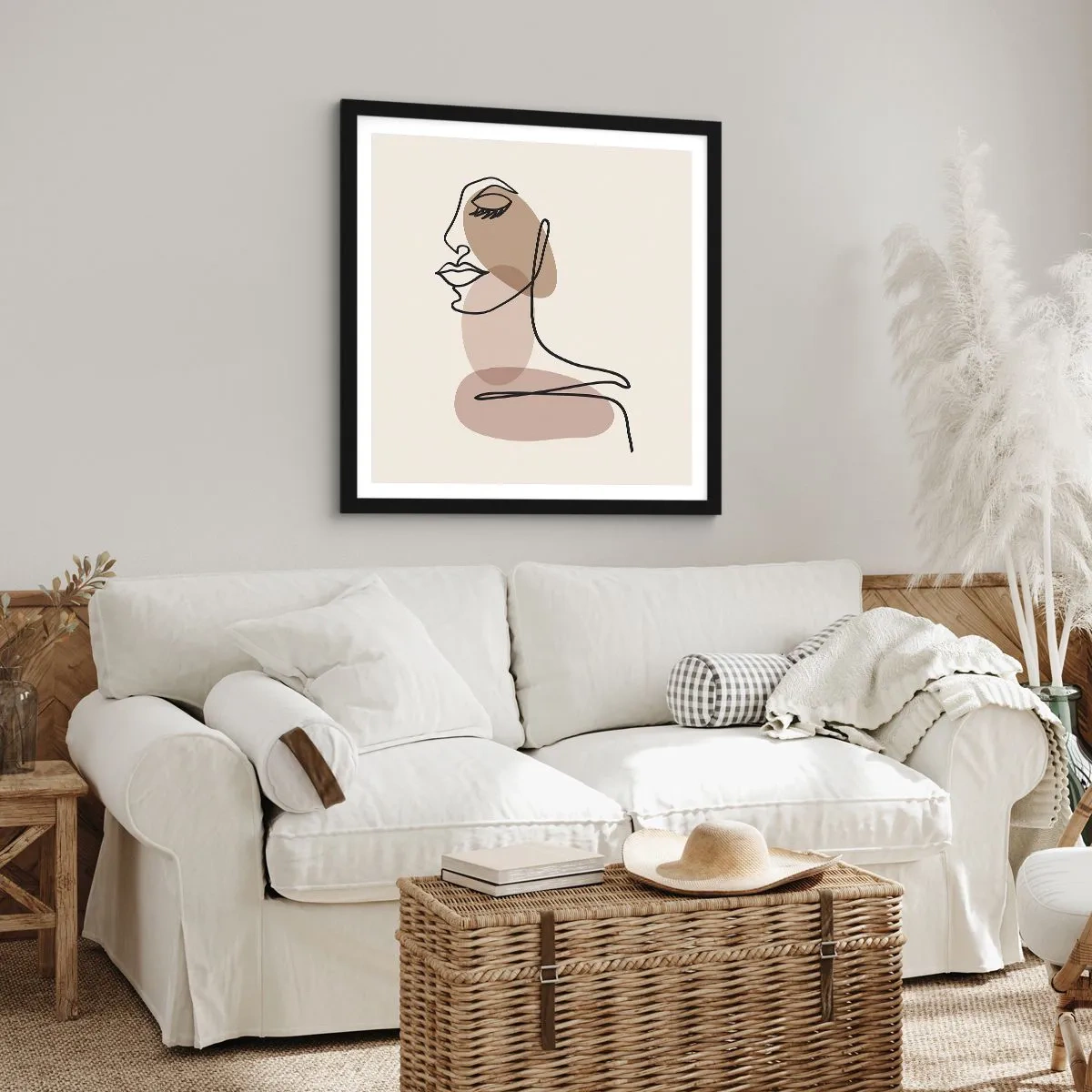 Poster in black frame - Certain Line of Beauty - 60x60 cm