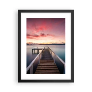 Poster in black frame - Mild Flame of an Evening - 30x40 cm