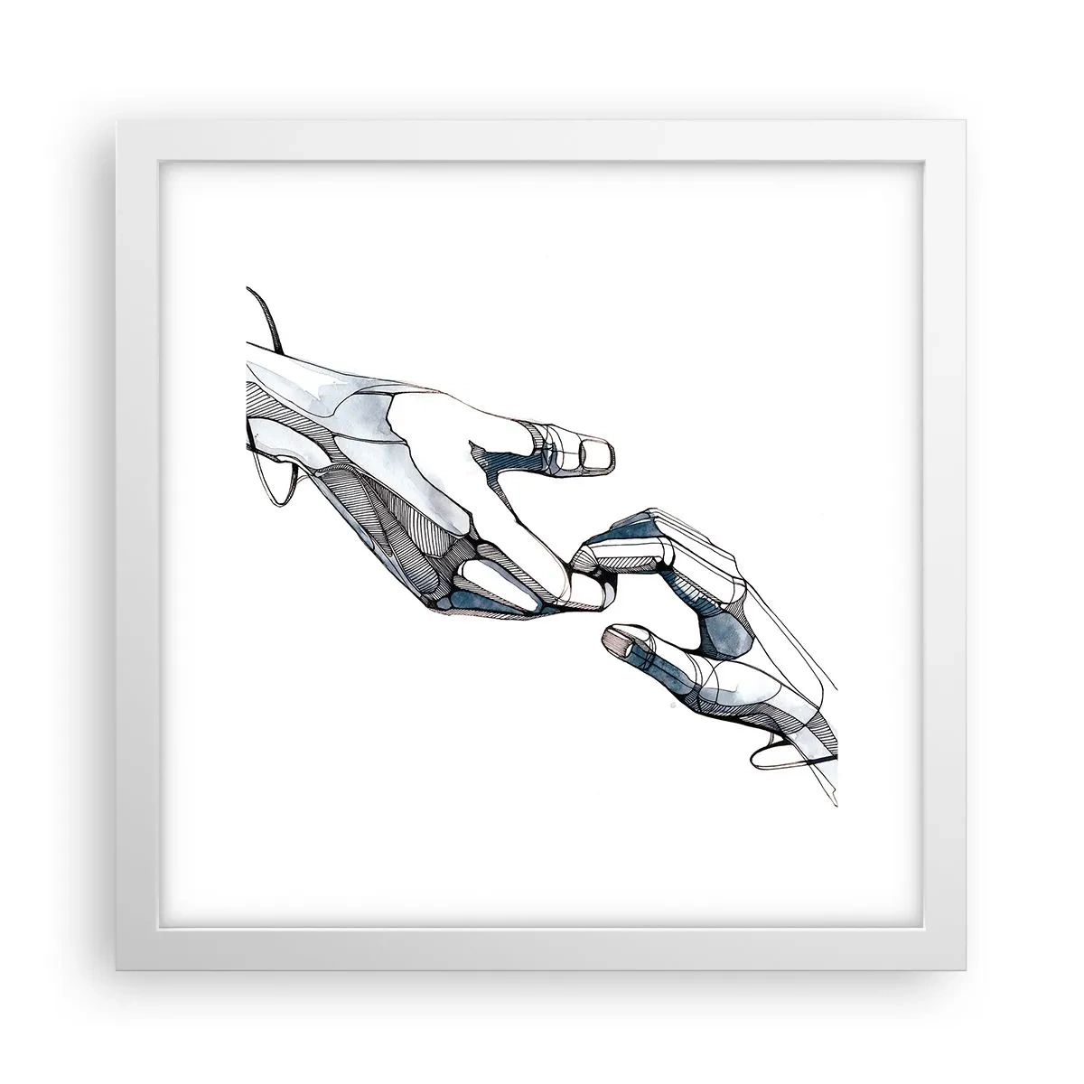 Poster in white frmae - Good Gesture - 30x30 cm