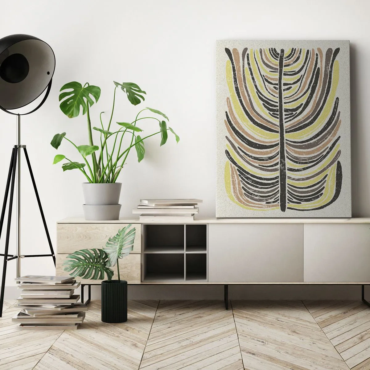 Canvas picture - Abstract: Life to the Full - 55x100 cm