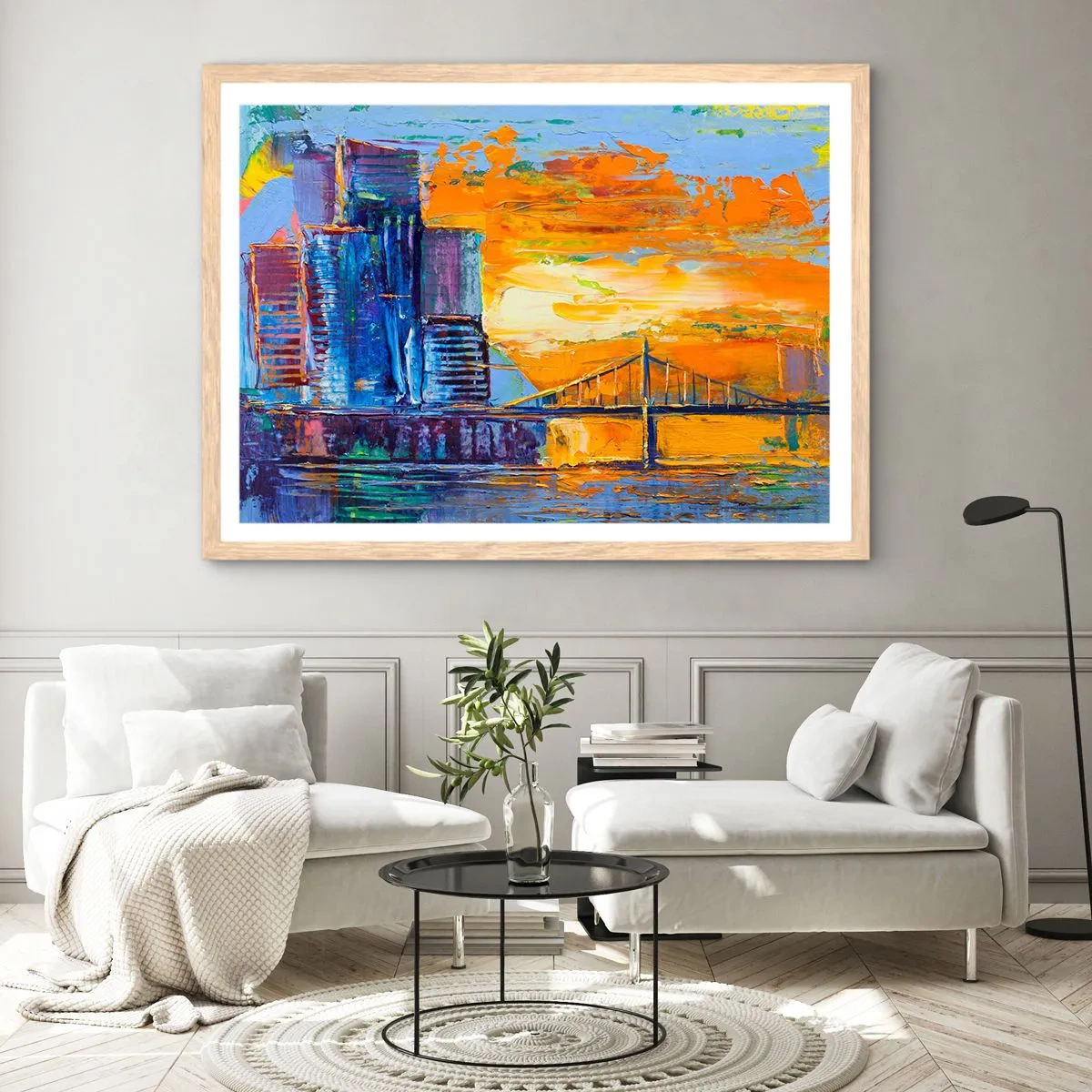 Poster in light oak frame - Culture and Nature - 50x40 cm