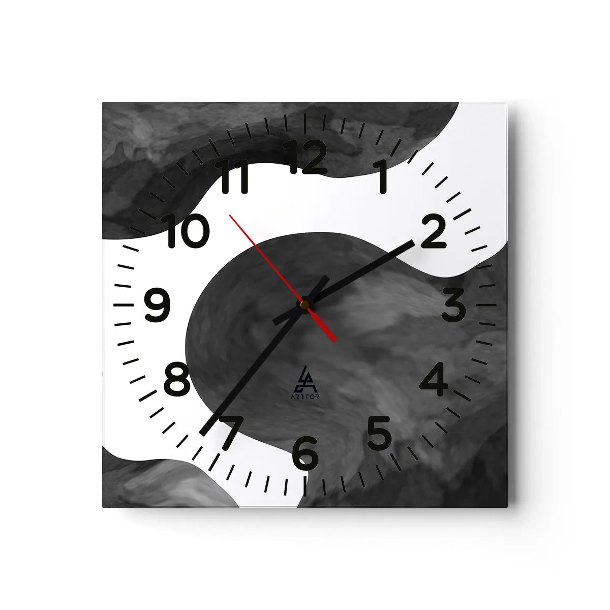 Wall clock - Clock on glass - Milky Way - 30x30 cm