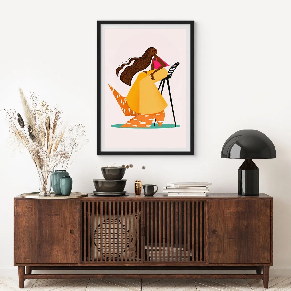 Poster in black frame - Fashion Is Also Fun - 30x40 cm