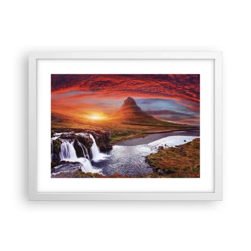 Poster in white frmae - View of Middle-Earth - 40x30 cm